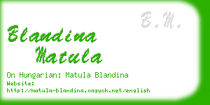 blandina matula business card